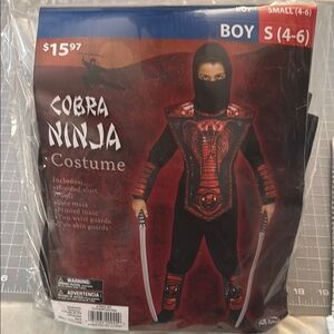 Fun world cobra ninja costume boy small 4-6